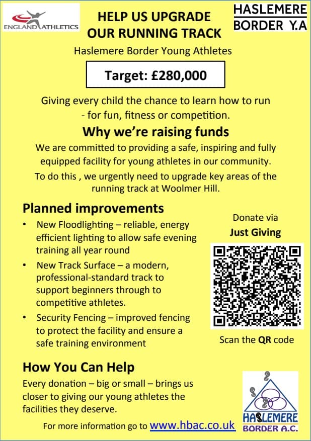 Help Us Upgrade Our Running Track - click to enlarge